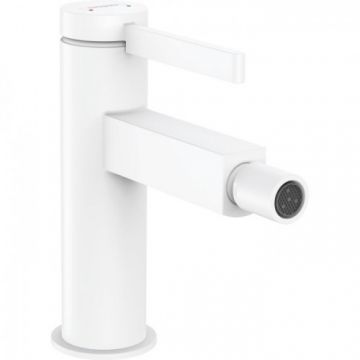 Baterie bideu Hansgrohe Finoris cu ventil Push-Open - Culoare Alb