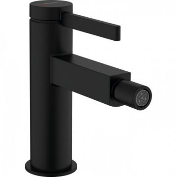 Baterie bideu Hansgrohe Finoris cu ventil Push-Open - Culoare Negru