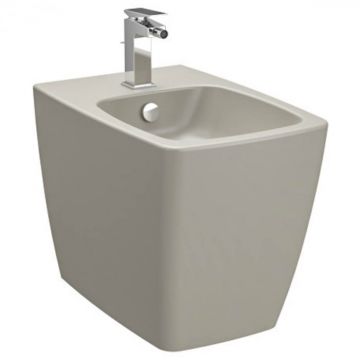 Bideu pe pardoseala 56cm, cu orificiu pentru baterie, fara orificii laterale, alb, taupe mat 5659B020-0288